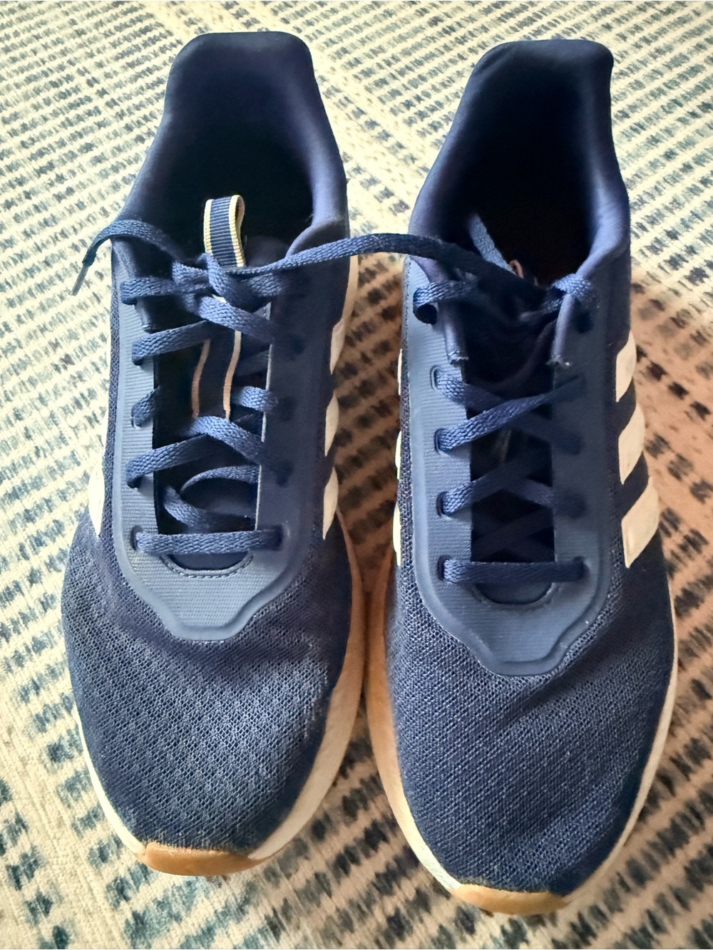 adidas Men’s Navy and White Athletic Sneakers